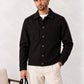 Black Wool Blend Boxy Jacket