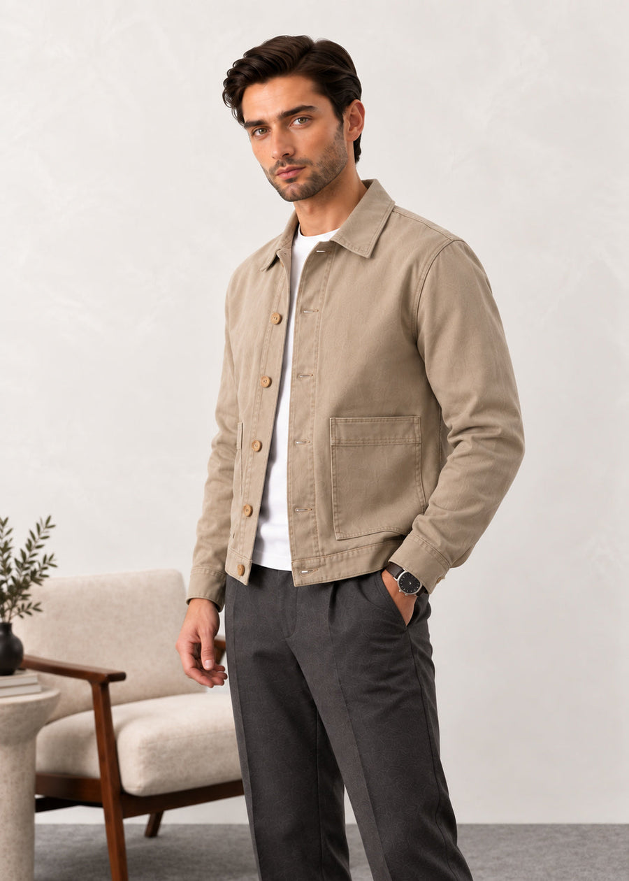 Beige Twill Jacket