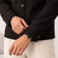Black Wool Blend Boxy Jacket