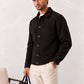 Black Wool Blend Boxy Jacket
