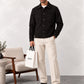 Black Wool Blend Boxy Jacket