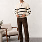 Off White Striper Polo Sweater