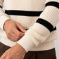 Off White Striper Polo Sweater
