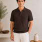 Dark Brown Riviera Knit Polo
