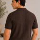 Dark Brown Riviera Knit Polo