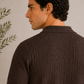 Dark Brown Riviera Knit Polo