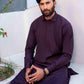 PLUM SEMI FORMAL KAMEEZ SHALWAR