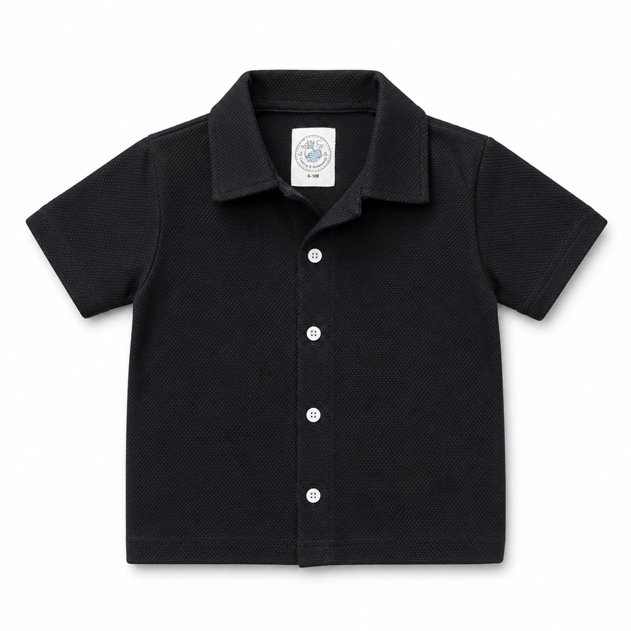 Midnight Drift Kids Textured Shirt