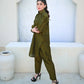 Moss Green Two Piece Dress