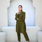 Moss Green Two Piece Dress