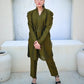 Moss Green Two Piece Dress