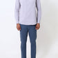 Men Sky Blue Cotton Chino Pant