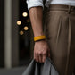 The Grit - Mustard Yellow - Kara Style Leather Bracelet / Leather Cuff