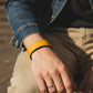 The Grit - Mustard Yellow - Kara Style Leather Bracelet / Leather Cuff