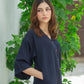 Navy Blue Two Piece Dress