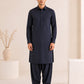 Navy Blue French Collar Kameez Shalwar - Men