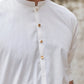 Off White Cotton Kurta Trouser - Men