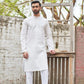 Off White Cotton Kurta Trouser - Men