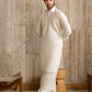 Off White French Collar Kameez Shalwar - Men