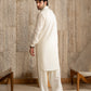 Off White French Collar Kameez Shalwar - Men