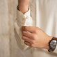 Off White French Collar Kameez Shalwar - Men