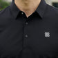 Black Nylon Spandex Polo (POLO-1261)