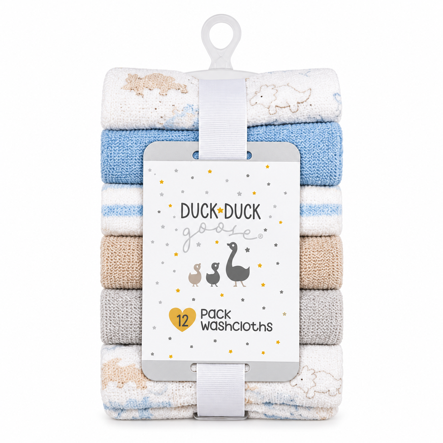 Duck & Duck Pack of 12 Washclothes