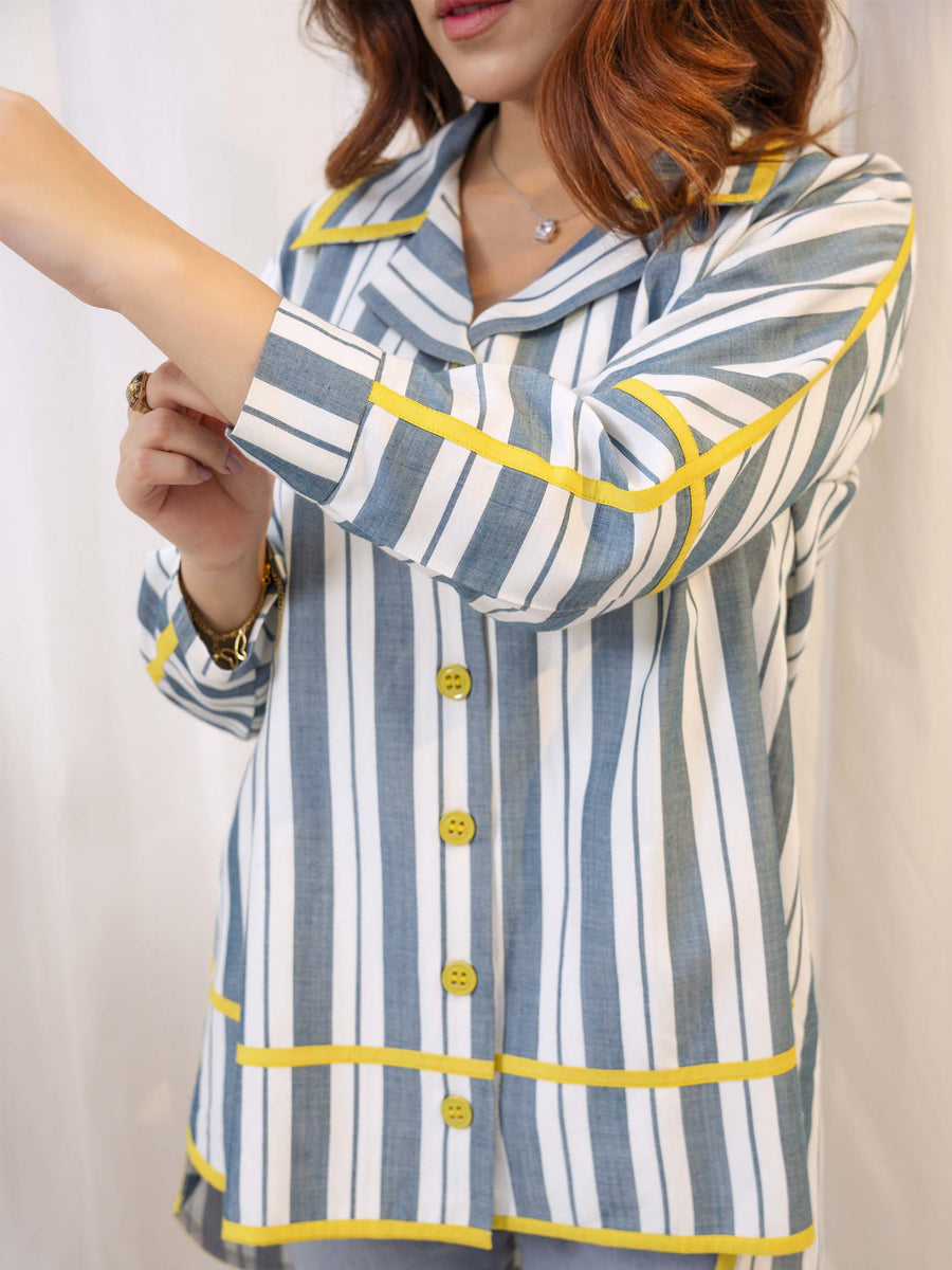 PRINTED YARN DYED SHIRT