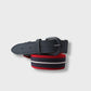 Boys Navy Striped Woven Belt