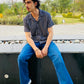 JACQUARD BUTTONDOWN SAFARI SHIRT