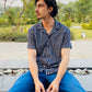 JACQUARD BUTTONDOWN SAFARI SHIRT