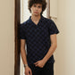 Textured Print Polo