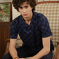 Textured Print Polo