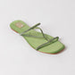 Green Cross-Strap Flat Slide
