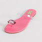 Pink Square Toe-ring Flats