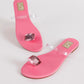 Pink Square Toe-ring Flats