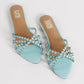 Powder Blue Star Flat Sandals