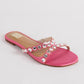 Pink Embellished Flats