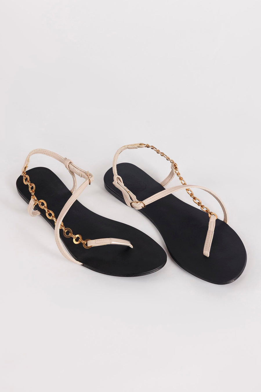 Black Gold Chain Slingbacks