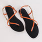 Black Orange Strap Slingblacks