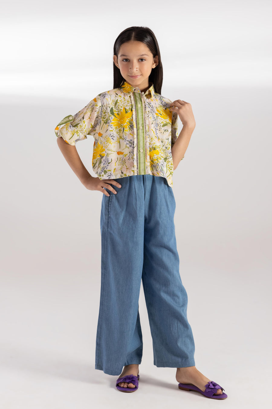 Stitched Kids Linen Shirt