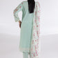 Stitched Lawn Embroidered Shirt + Culotte + Dupatta