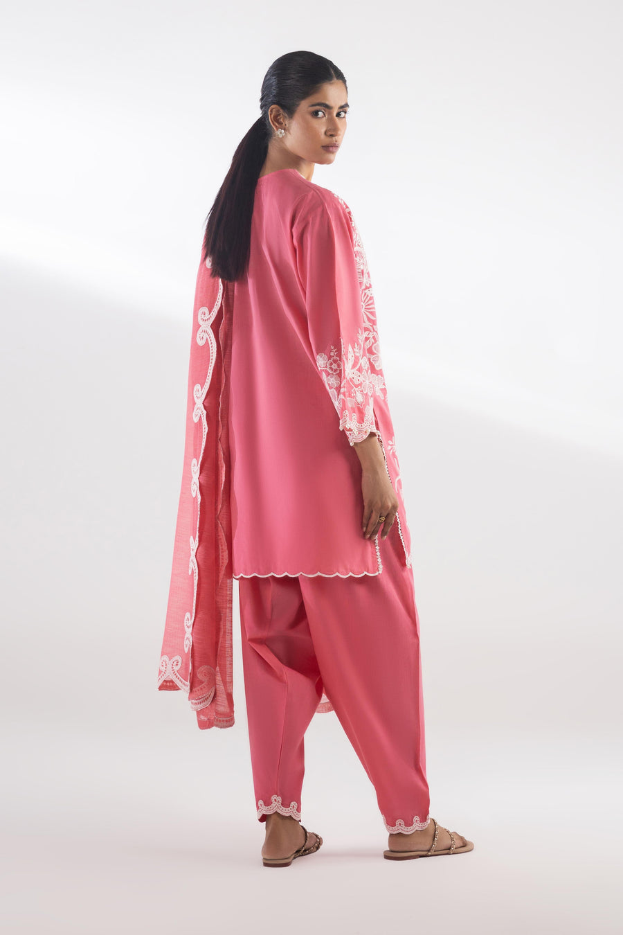 Stitched Embroidered Shirt + Bottom