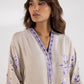 Stitched Embroidered Raw Silk Shirt + Shalwar + Dupatta