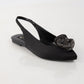 Black Floral Slingback