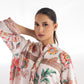 Stitched Printed Satin Shirt + Boot Pants