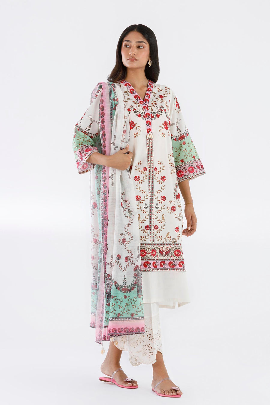 Stitched Printed Lawn Shirt
