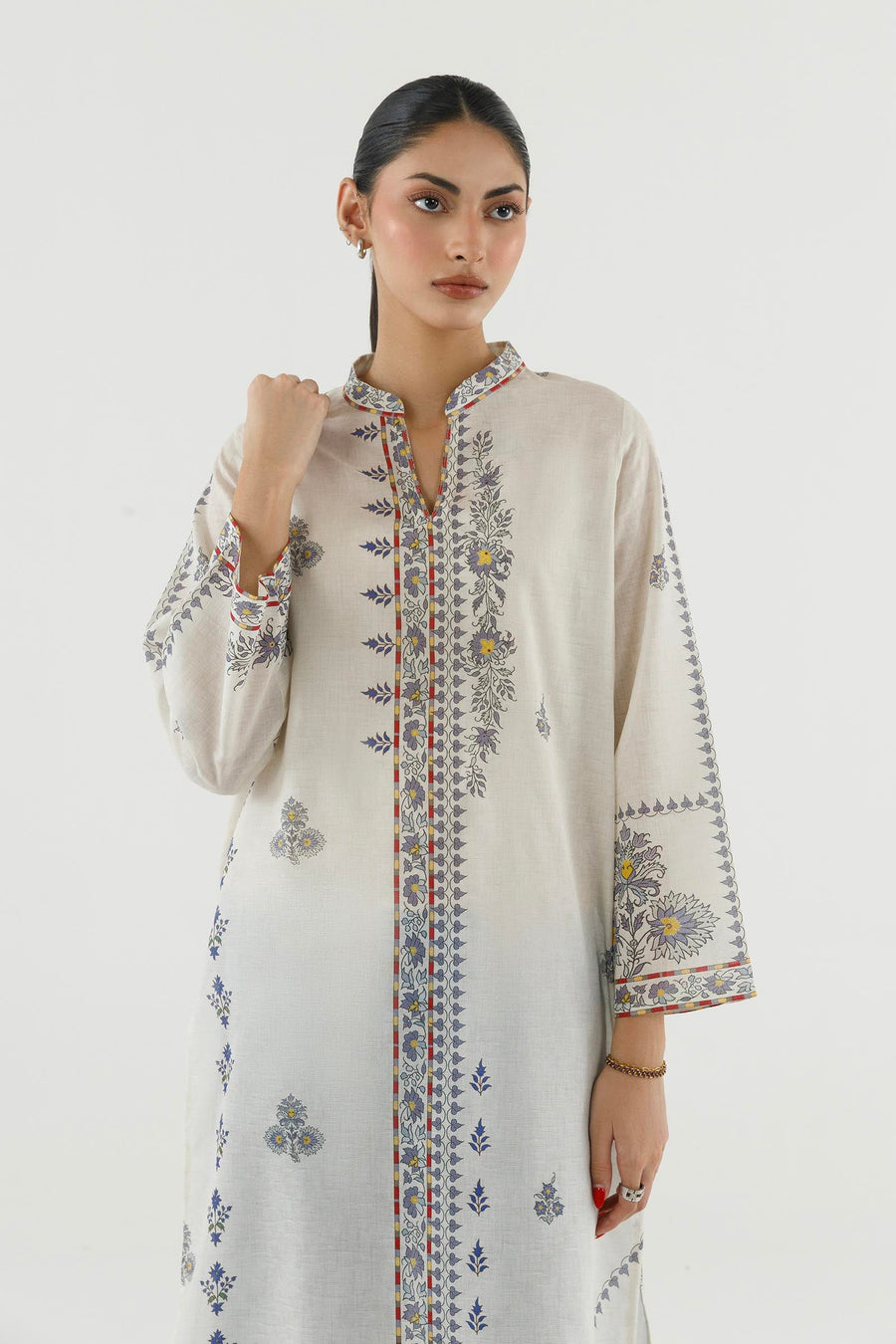 Stitched Printed Dobby Shirt+ Culotte