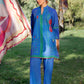 Stitched Embroidered Lawn Shirt + Culotte