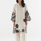 Stitched Embroidered Leno Kara Shirt+ Culotte